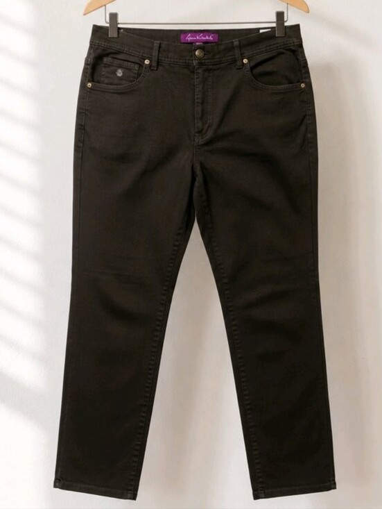 Gloria Vanderbilt Pants - Gloria Vanderbilt Black Straight Leg Jeans Size 14 #JEA8
